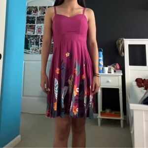 Old Navy Pink Pleated Sundress Spaghetti Strap